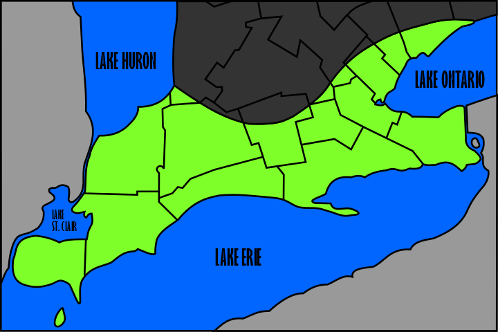 Carolinian Canada Coalition map